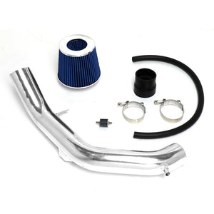Polish Aluminum/Blue Cone Filter Cold Air Intake Kit For 06-12 Eclipse 3.8L V6