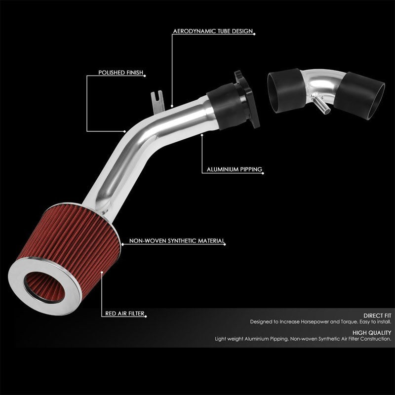 2.75" Polish Pipe Red Cone Filter Cold Air Intake Kit For 02-06 Sentra SE-R-Performance-BuildFastCar