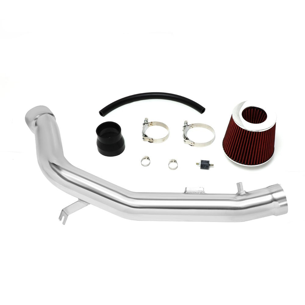 Polish Aluminum/Red Cone Filter Cold Air Intake For 07-08 Nissan Maxima 3.5L V6