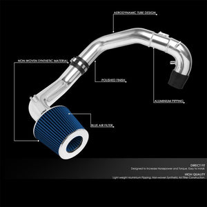 3.00" Polish Pipe Blue Cone Filter Cold Air Intake Kit For 07-09 Camry L4-Performance-BuildFastCar