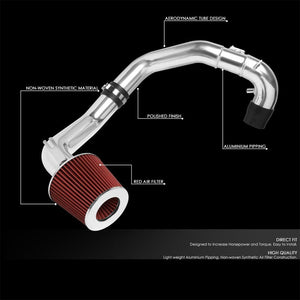 3.00" Polish Pipe Red Cone Filter Cold Air Intake Kit For 07-09 Toyota Camry L4-Performance-BuildFastCar