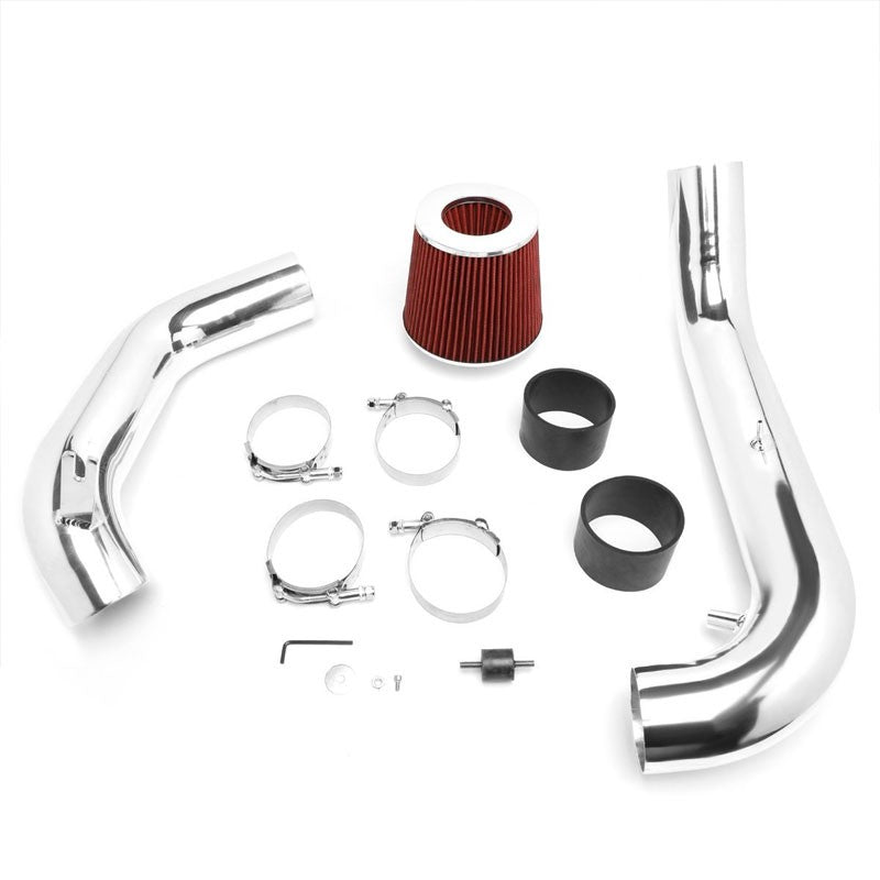3.00" Polish Pipe Red Cone Filter Cold Air Intake Kit For 07-09 Toyota Camry V6-Performance-BuildFastCar