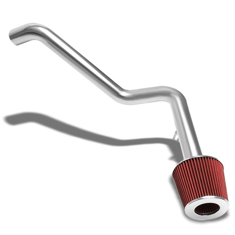 2.50" Polish Pipe Red Cone Filter Cold Air Intake Kit For 98-02 Accord 2.3L L4-Performance-BuildFastCar