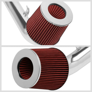 3.00" Polish Pipe Red Cone Filter Cold Air Intake Kit For 06-09 Honda S2000-Performance-BuildFastCar