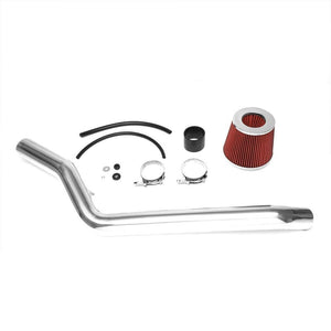 2.50" Polish Pipe Red Cone Filter Cold Air Intake Kit For 96-00 Civic EX 1.6L-Air Intake Systems-BuildFastCar