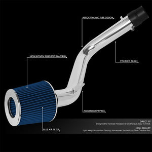 2.75" Polish Pipe Blue Cone Filter Cold Air Intake Kit For 98-02 Accord 3.0L V6-Performance-BuildFastCar