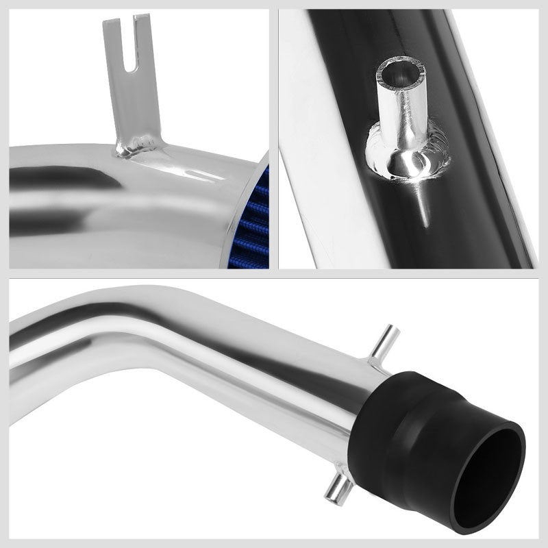 2.75" Polish Pipe Blue Cone Filter Cold Air Intake Kit For 98-02 Accord 3.0L V6-Performance-BuildFastCar