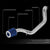 Polish Aluminum/Blue Filter Cold Air Intake Kit For 94-01 Acura Integra 1.8L GSR