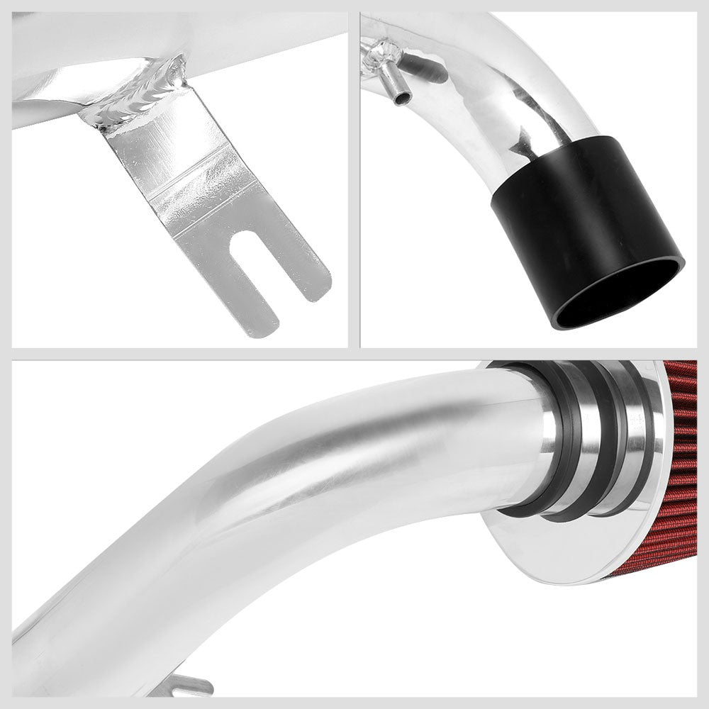 Polish Aluminum/Red Filter Cold Air Intake Kit For 94-01 Acura Integra 1.8L GS-R