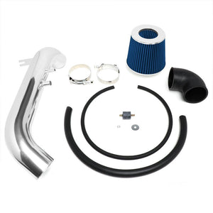 3.00" Polish Pipe Blue Cone Filter Cold Air Intake Kit For 02-05 Honda Civic Si-Performance-BuildFastCar