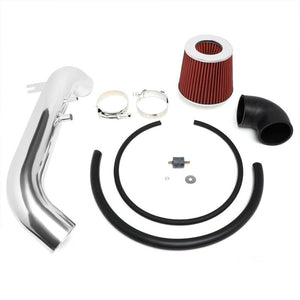 3.00" Polish Pipe Red Cone Filter Cold Air Intake Kit For 02-05 Honda Civic Si-Performance-BuildFastCar