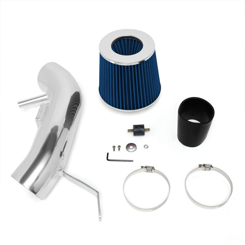 Polish Pipe Blue Dry Cone Filter Shortram Air Intake Kit For 07-12 Altima 2.5L-Performance-BuildFastCar