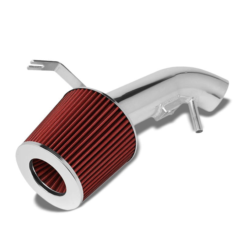 Polish Pipe Red Dry Cone Filter Shortram Air Intake Kit For 07-12 Altima 2.5L-Performance-BuildFastCar