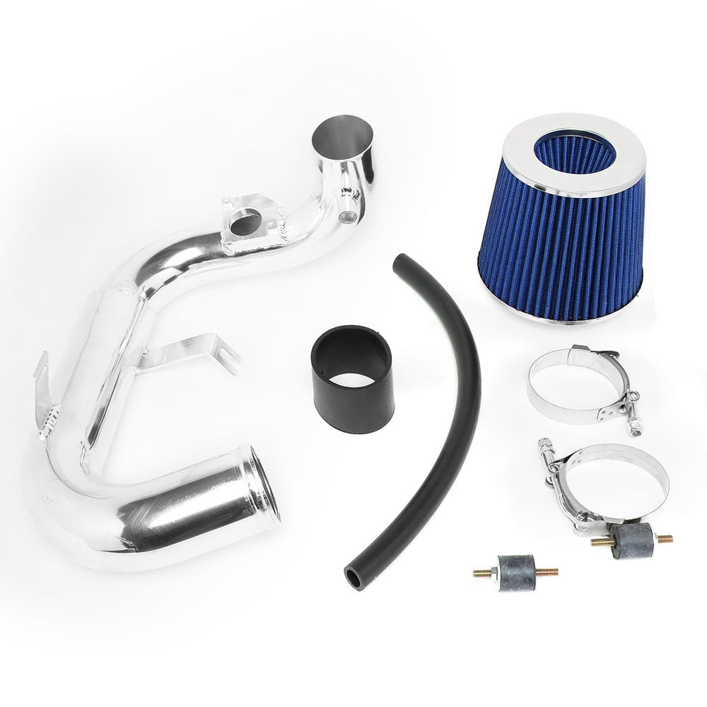 Polish Pipe/Blue Cone Filter Cold Air Intake Kit For 04-06 Scion xA 1.5 XP60