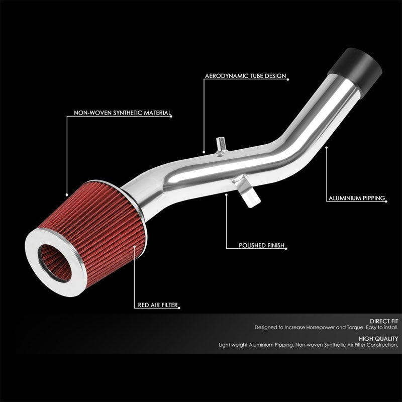 Polish Pipe Red Dry Cone Filter Shortram Air Intake Kit For 07-13 IS250 IS350-Performance-BuildFastCar