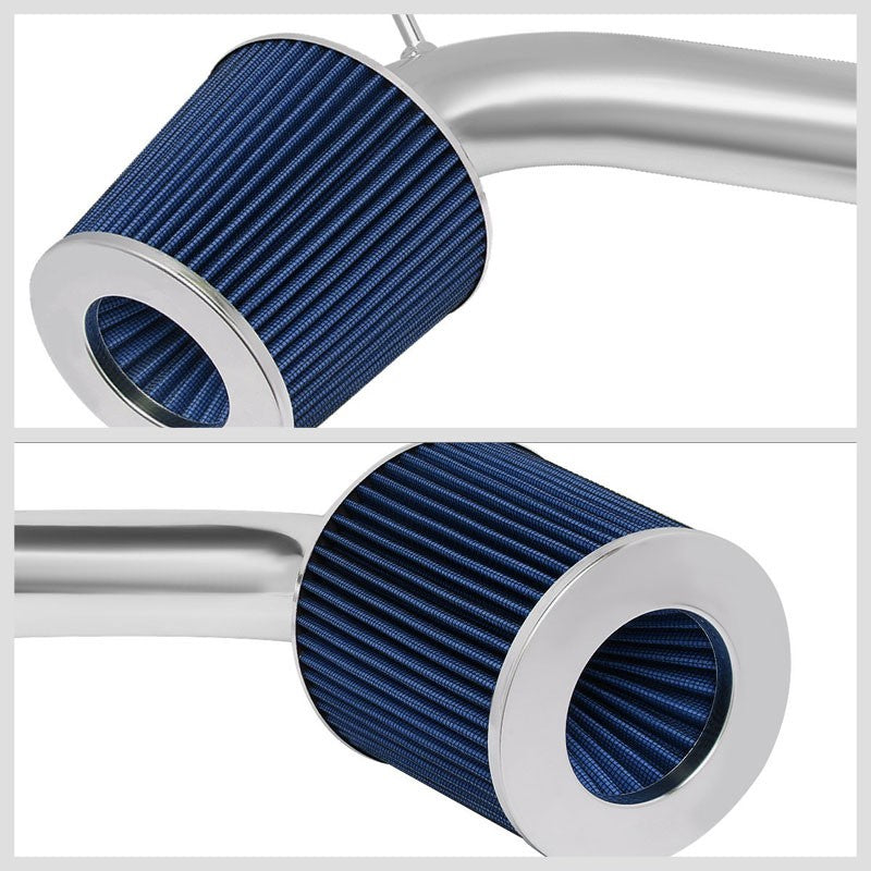 Polish Pipe Blue Dry Cone Filter Shortram Air Intake Kit For 01-05 IS300 3.0 L6-Performance-BuildFastCar