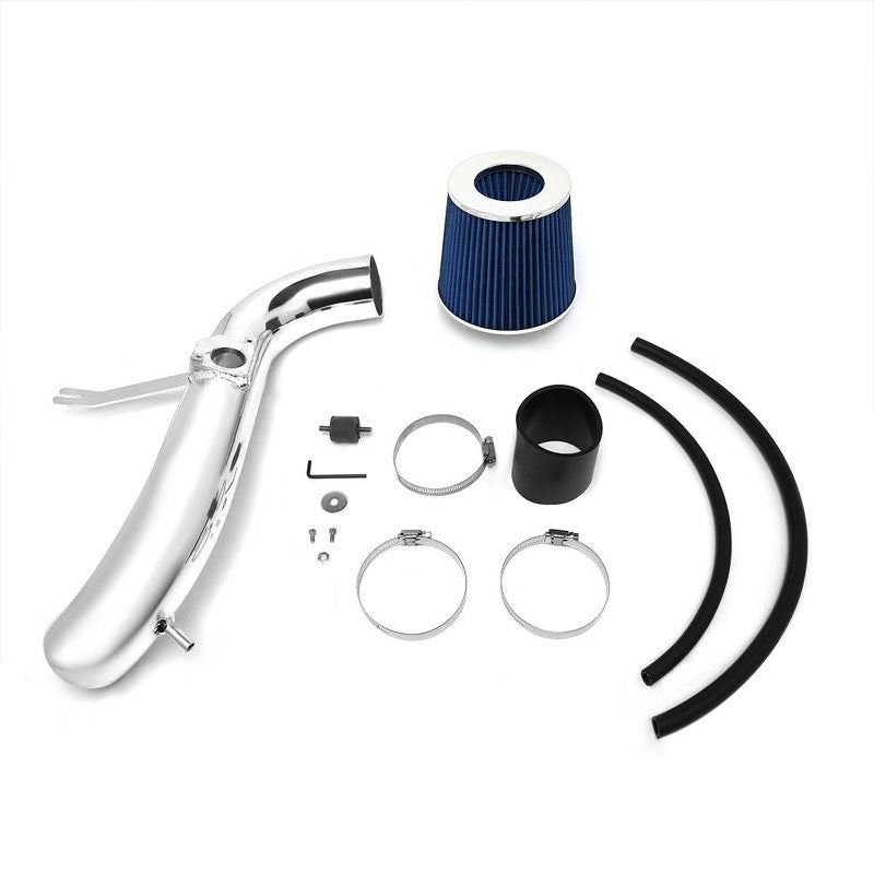 Polish Pipe Blue Dry Cone Filter Shortram Air Intake Kit For 01-05 IS300 3.0 L6-Performance-BuildFastCar