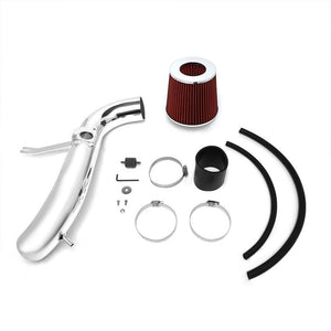 Polish Pipe Red Dry Cone Filter Shortram Air Intake Kit For 01-05 IS300 3.0L L6-Performance-BuildFastCar