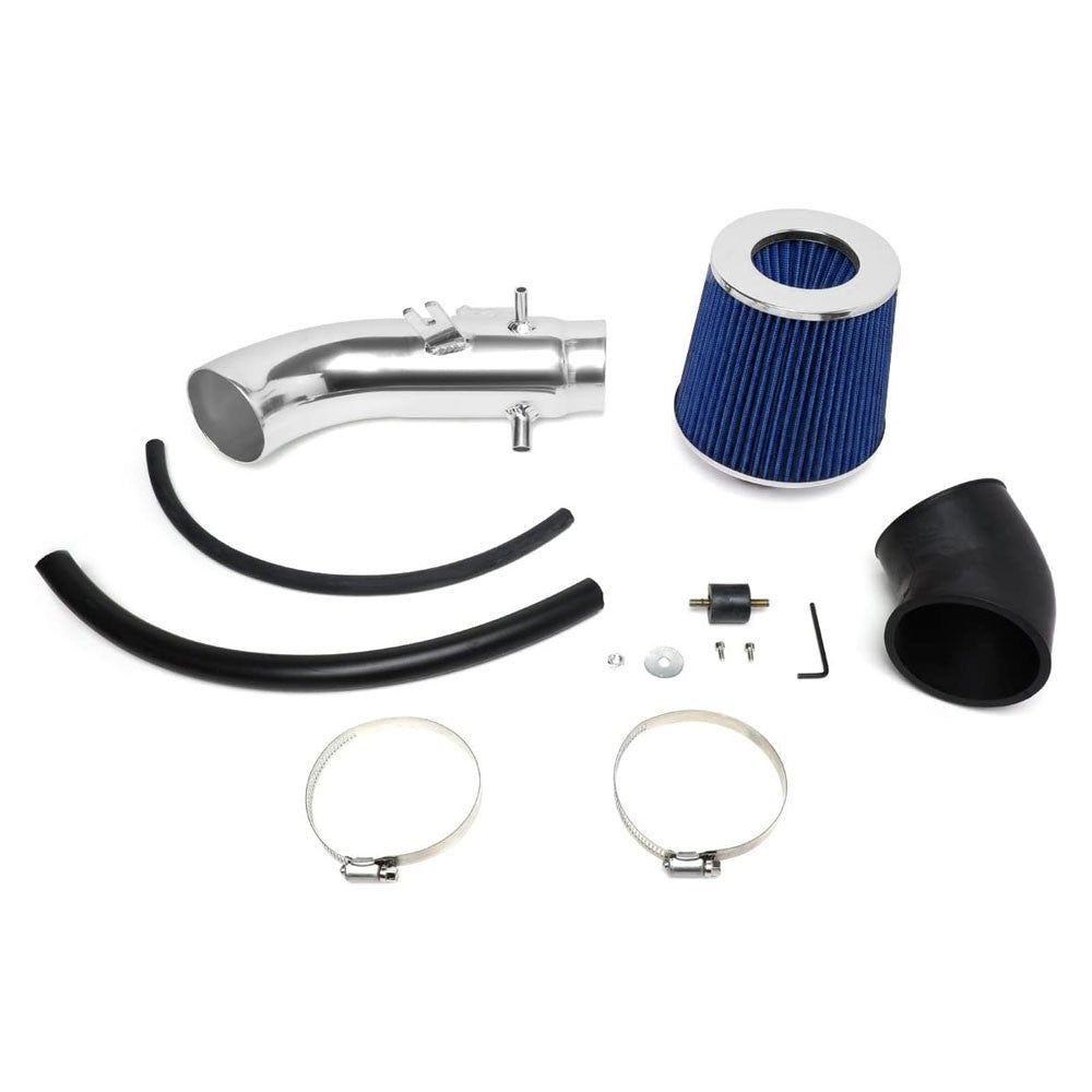 Polish Pipe/Blue Cone Filter Shortram Air Intake For 06-11 Honda Civic Si FG FA