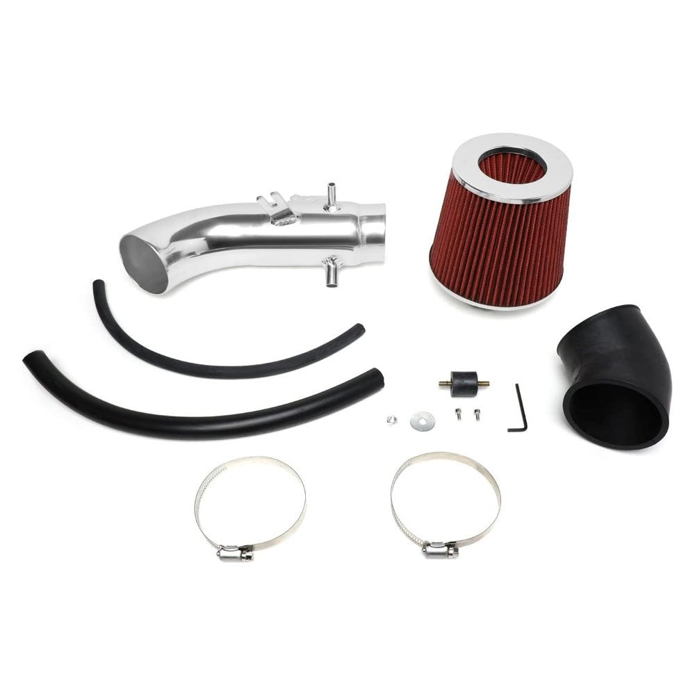 Polish Pipe/Red Cone Filter Shortram Air Intake For 06-11 Honda Civic Si FG FA