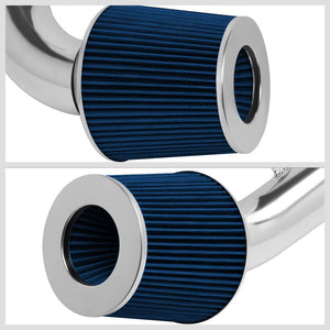 Polish Pipe Blue Dry Cone Filter Shortram Air Intake Kit For 06-11 Civic DX LX-Performance-BuildFastCar