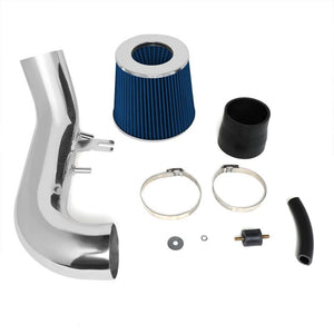 Polish Pipe Blue Dry Cone Filter Shortram Air Intake Kit For 02-05 Honda Civic Si-Performance-BuildFastCar