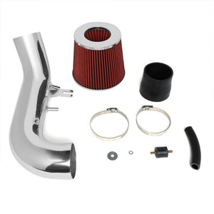 Polish Pipe Red Dry Cone Filter Shortram Air Intake Kit For 02-05 Honda Civic Si-Performance-BuildFastCar