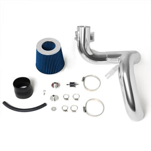 2.75" Polish Pipe Blue Cone Filter Cold Air Intake Kit For 00-05 Celica GTS-Performance-BuildFastCar