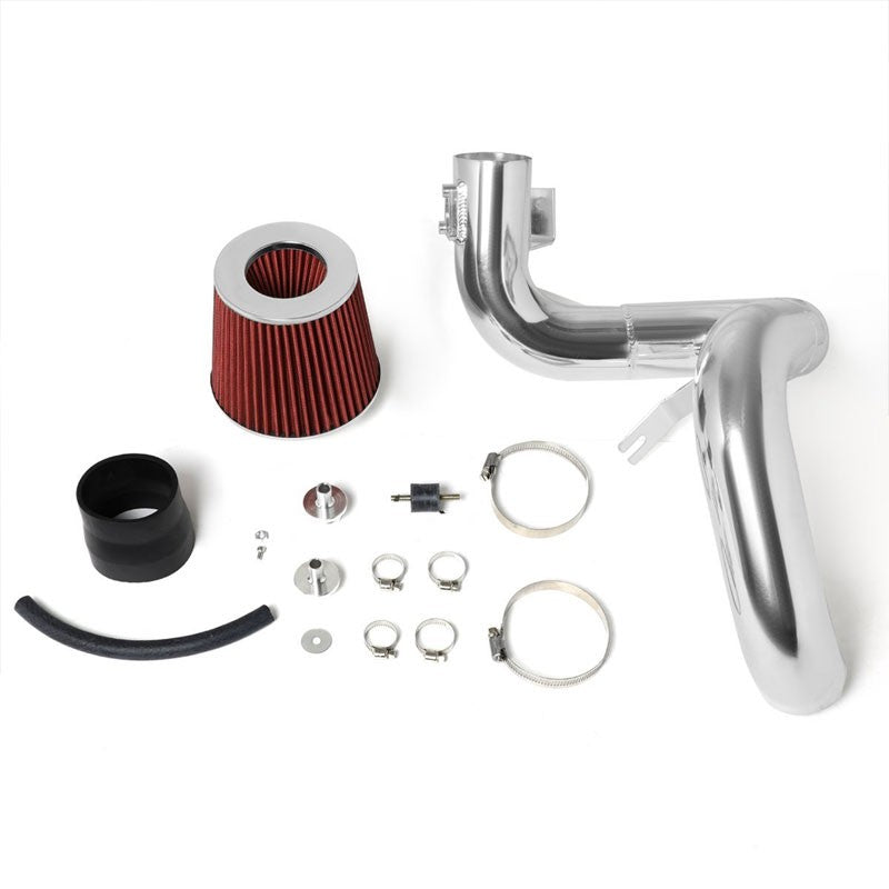 2.75" Polish Pipe Red Cone Filter Cold Air Intake Kit For 00-05 Celica GTS-Performance-BuildFastCar