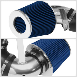 3.00" Polish Pipe Blue Cone Filter Cold Air Intake Kit For 09-10 Charger 3.5L-Performance-BuildFastCar