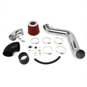 3.00" Polish Pipe Red Cone Filter Cold Air Intake Kit For 09-10 Challenger 3.5L-Performance-BuildFastCar