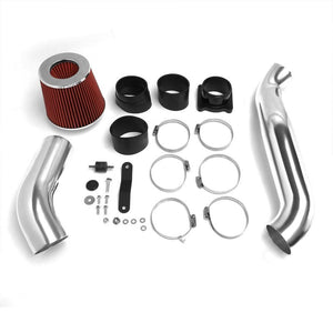 3.00" Polish Pipe Red Cone Filter Cold Air Intake Kit For 03-06 350Z 3.5L V6-Performance-BuildFastCar