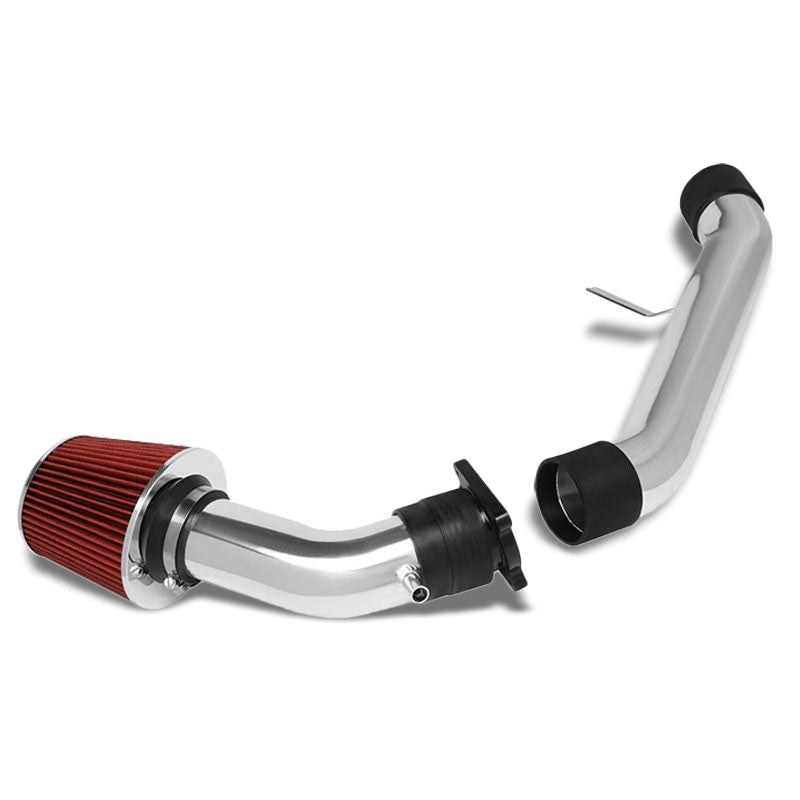 3.00&quot; Polish Pipe Red Cone Filter Cold Air Intake Kit For 03-06 G35 3.5L V6-Performance-BuildFastCar