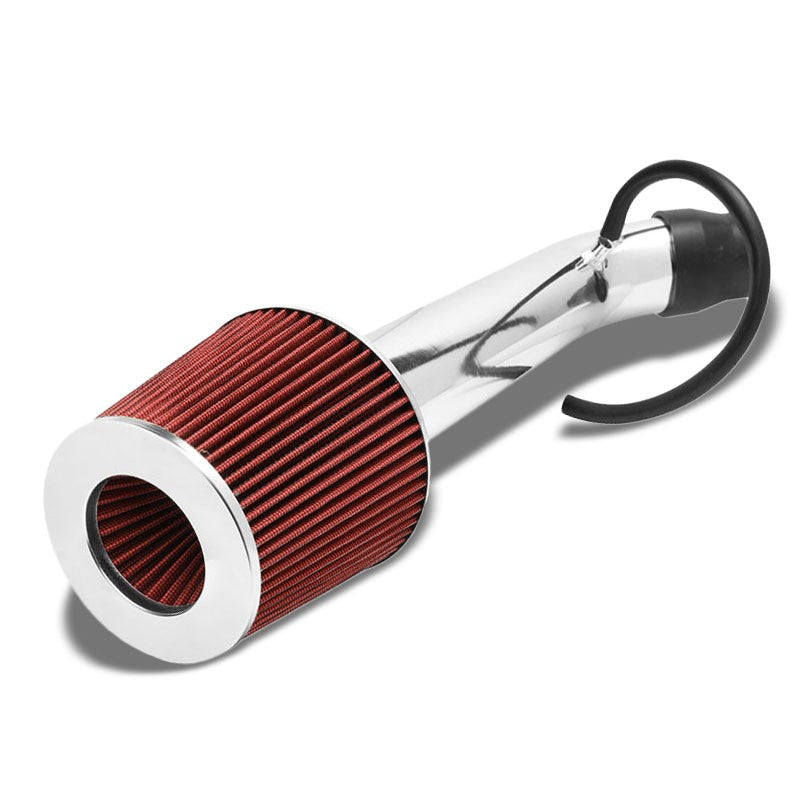 Polish Pipe Red Dry Cone Filter Shortram Air Intake Kit For 92-95 Civic SOHC-Performance-BuildFastCar