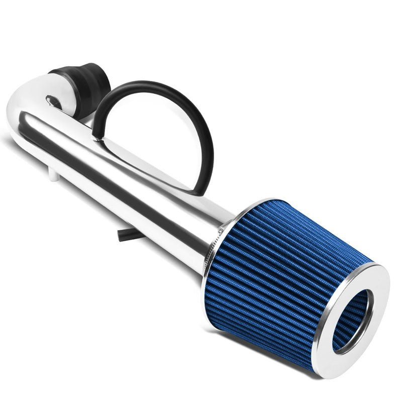 Polish Pipe Blue Dry Cone Filter Shortram Air Intake For 96-00 Civic CX DX LX-Performance-BuildFastCar