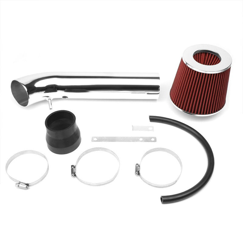 Polish Pipe Red Dry Cone Filter Shortram Air Intake Kit For 99-00 Honda Civic Si-Air Intake Systems-BuildFastCar