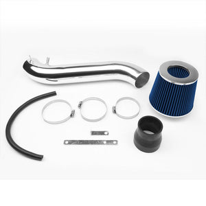 Polish Pipe Blue Dry Cone Filter Shortram Air Intake Kit For 90-93 Honda Accord-Air Intake Systems-BuildFastCar