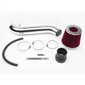 Polish Pipe Red Dry Cone Filter Shortram Air Intake Kit For 90-93 Honda Accord-Air Intake Systems-BuildFastCar