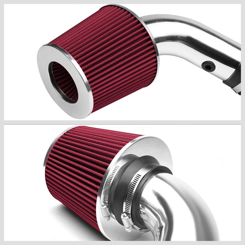 Polish Pipe Red Dry Cone Filter Shortram Air Intake For 90-97 Corolla 1.6L 1.8L-Performance-BuildFastCar