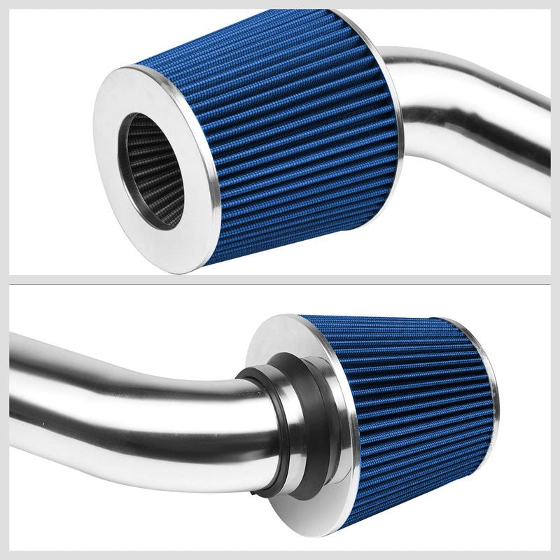 Polish Pipe Blue Dry Cone Filter Shortram Air Intake Kit For 90-93 Acura Integra-Performance-BuildFastCar