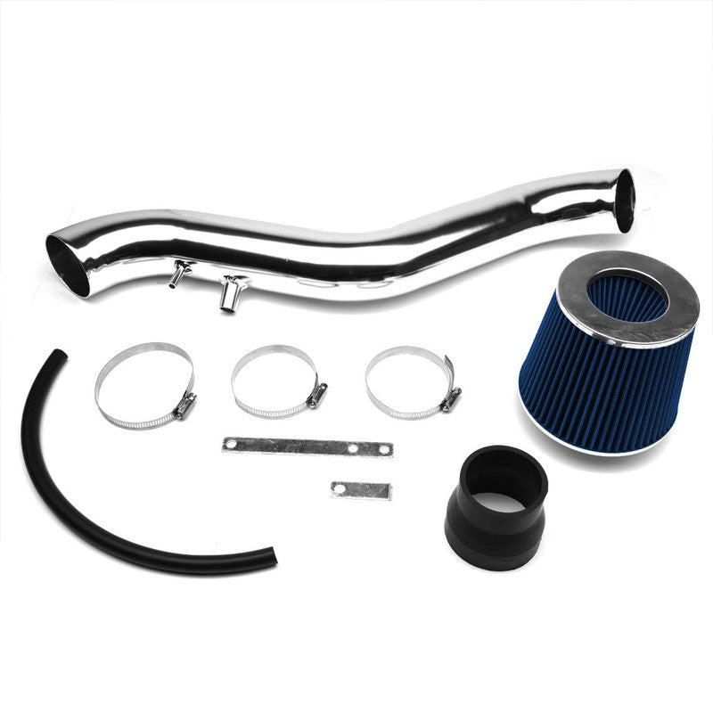 Polish Pipe Blue Dry Cone Filter Shortram Air Intake Kit For 90-93 Acura Integra-Performance-BuildFastCar