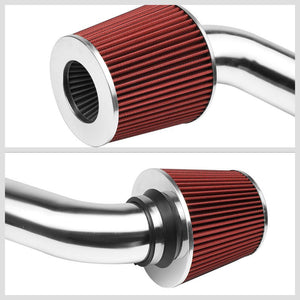 Polish Pipe Red Dry Cone Filter Shortram Air Intake Kit For 90-93 Acura Integra-Performance-BuildFastCar
