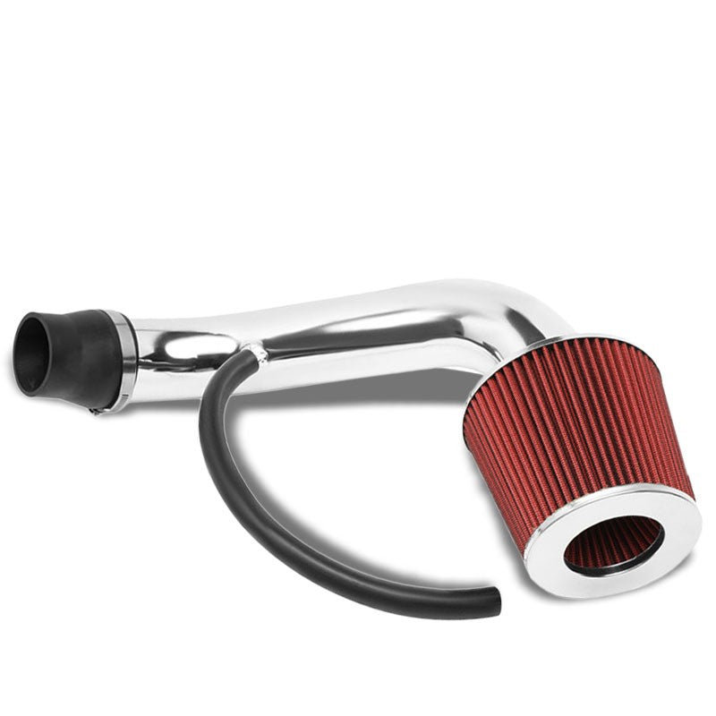 Polish Pipe Red Dry Cone Filter Shortram Air Intake Kit For 01-05 Honda Civic EX-Performance-BuildFastCar