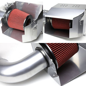 Polish Pipe/Red Filter+Shortram Air Intake Kit+Heat Shield For 13-17 Subaru BRZ-Performance-BuildFastCar