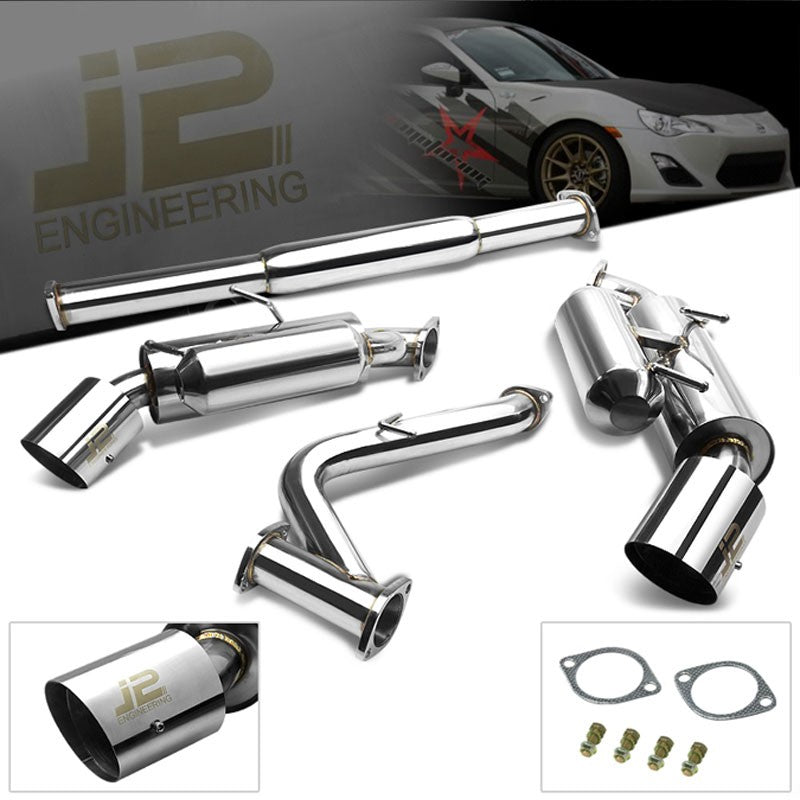 4.5" Slant Muffler Tip Exhaust Catback System For 13-16 Scion FR-S/FRS GT-86 H4-Performance-BuildFastCar