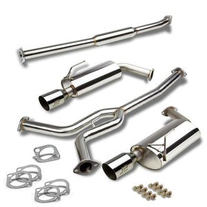 4" Dual Slant Roll Muffler Tip Exhaust Catback System For 04-08 Maxima A34 3.5L-Performance-BuildFastCar