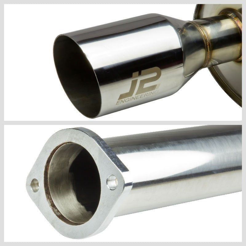 4" Dual Slant Roll Muffler Tip Exhaust Catback System For 04-08 Maxima A34 3.5L-Performance-BuildFastCar