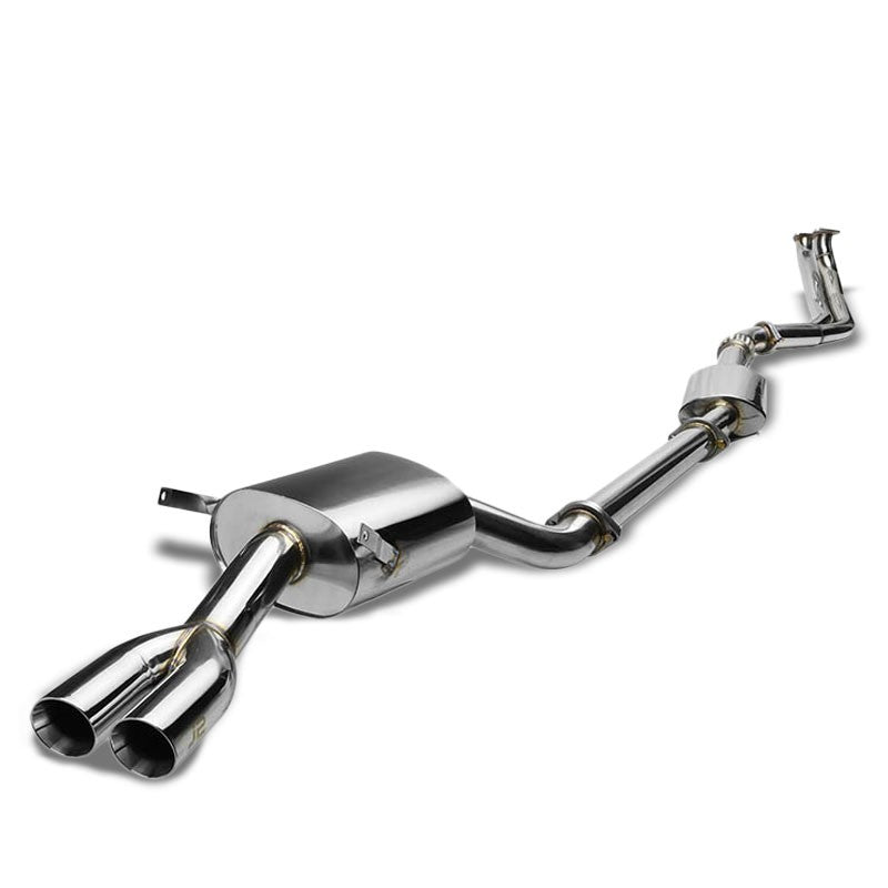3" Dual Roll Muffler Tips Exhaust Catback System For 92-97 BMW 325i E36 2.5L-Performance-BuildFastCar
