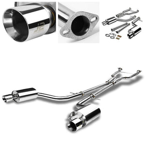 4" Dual Slant Roll Muffler Tip Exhaust Catback System For 14-15 Lexus IS250 2.5L-Performance-BuildFastCar