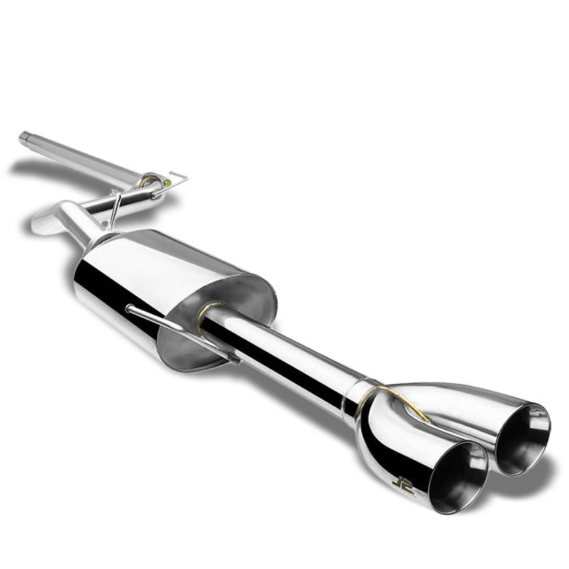 2.75" Dual Slant Roll Muffler Tip Exhaust Catback System For 93-99 Jetta Typ1H-Performance-BuildFastCar